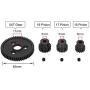 kingsea Metal Steel 54T 0.8 32 Pitch Spur Gear with 15T/17T/19T Pinion Gear Sets for RC Slash 4x4 VXL Rally VXL Stampede 4x4 1/10 Summit 1/10 E-REVO