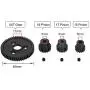 kingsea Metal Steel 54T 0.8 32 Pitch Spur Gear with 15T/17T/19T Pinion Gear Sets for RC Slash 4x4 VXL Rally VXL Stampede 4x4 1/10 Summit 1/10 E-REVO kingsea Metal Steel 54T 0.8 32 Pitch Spur Gear with 15T/17T/19T Pinion Gear Sets for RC Slash 4x4 VXL Rally VXL Stampede 4x4 1/10 Summit 1/10 E-REVO