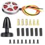 VGEBY Brushless Motor, 5010-360KV 1PCS Metal Outdoor Big Load Multiaxis Thick Line Hollow Cover Double Bearing Brushless Motor(Positive Tooth)