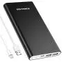 POWERADD Pilot 4GS 12000mAh Portable Charger with 8 Pin Input & Dual 3A Port External Battery Pack Compatible with iPhone, iPad, Samsung Galaxy and More - Black (8 Pin Cable Included)