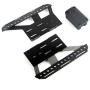 LCX Racing 1/10th RC Crawler Car Metal Rail Steel Side Step Running Board Rock Slider for Axial SCX10 II 90046 Cherokee Body, Upgrades Parts Accessories