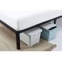 V&LX 18 Inch Tall V1407 UP-Support Head Support Bar Deluxe Metal Slat Bed Frame (Twin)