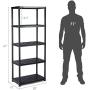 Giantex 2 Pieces 5-Tier Ventilated Shelving Storage Rack, Free Standing Multi-Use Shelf Unit, No Tools Required, 28“L X 15”W X 67“H