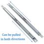 Yoohey Metal 12 inch Drawer Slides, Ball Bearing Two Way Slide Track Rail 0.7 inch Wide 1 Pair
