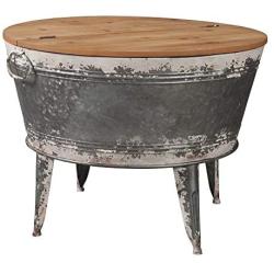 Signature Design by Ashley - Shellmond Accent Cocktail Table with Storage - Farmhouse - Wood/Metal