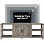 Amerlife 68'' TV Stand Wood Metal TV Console Industrial Entertainment Center Farmhouse with Storage Cabinets and Shelves for TVs Up to 78'', Rustic Gray Wash