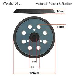 5 inch 8 Hole Sander Hook and Loop Replacement Pad for DeWalt DW420, DW421, Dw423, DW426, D26451, D26453 Orbital Sander