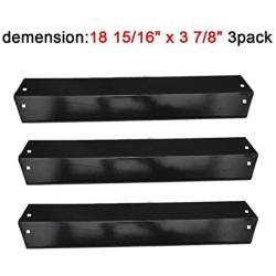 onlyfire Porcelain-Enameled Steel Flavorizer Bars Heat Plates Replacement for Chargriller Gas Grill Models 3001, 4000, 5050 (3-Pack)