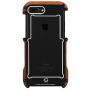 Bpowe for iPhone 7 Plus Wood Metal Frame Case, Drop Protection Ultra Thin Aluminum Metal Cover Protective Case Shockproof Dropproof Bumper Frame for Apple iPhone 7 Plus 5.5'' (Black)