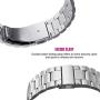 TOROTOP Band Compatible for Samsung Galaxy Watch 3 Band 41mm, Classic Stainless Steel Bands of Premium Quality, Replacements for Samsung Watch 3 Bands, with Link Remover Tool (Silver for 41mm)