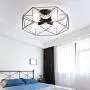 Modo Lighting Semi Flush Mount Ceiling Light 4-Light Black Metal Cage Ceiling Light Fixture Rustic Industrial Decor Lamp for Living Room Kitchen Hallway Farmhouse Lighting E26 (Black) Modo Lighting Semi Flush Mount Ceiling Light 4-Light Black Metal Cage Ceiling Light Fixture Rustic Industrial Decor Lamp for Living Room Kitchen Hallway Farmhouse Lighting E26 (Black)