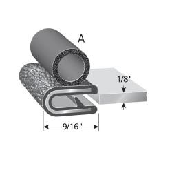 TRIM-LOK - 3100B3X1/8A-25 Trim-Lok Trim Seal with Side Bulb – Fits 1/8” Edge, 3/8” Bulb Seal Diameter, 25’ Length – PVC Plastic Trim with EPDM Rubber Seal, Easy to Install for Cars, Boats, RVs, Trucks, and Home Applications