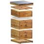 Hoover Hives 10 Frame Langstroth Beehive Dipped in 100% Beeswax Includes Wooden Frames & Waxed Foundations (2 Deep Boxes, 1 Medium Box)