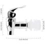 Push Style Spigot for Beverage Dispenser Carafe, Replacement Lever Pour Spout for Beverage Dispenser