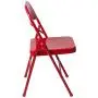 LIVING TRENDS 1 Pack Marvelius Double Braced Red Metal Folding Chair