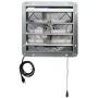 iLIVING 14'' Wall Mounted Shutter Exhaust Thermostat Control-3 Speeds Vent Fan For Home Attic, Shed, or Garage Ventilation, 850 CFM, 1300 SQF Coverage Area, Variable, Silver iLIVING 14'' Wall Mounted Shutter Exhaust Thermostat Control-3 Speeds Vent Fan For Home Attic, Shed, or Garage Ventilation, 850 CFM, 1300 SQF Coverage Area, Variable, Silver