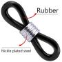 BronaGrand 60pcs Rubber Metal Ends for Eyeglass Chain Necklace Chain,Black and Clear