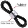 BronaGrand 60pcs Rubber Metal Ends for Eyeglass Chain Necklace Chain,Black and Clear