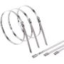 Kingrol 200pcs Stainless Steel Self-Locking Cable Zip Ties, 11.8 Inch Metal Wire Ties