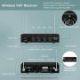 Wireless Microphone System, Phenyx Pro 4-Channel VHF Wireless Microphone Set with 2 Handhelds/2 Bodypacks/2 Lapels/ 2 Headset, Metal Receiver, Ideal for Church, Meeting, Conference(PTV-2000B)