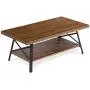 Olee Sleep 46'' Cocktail Wood & Metal Legs Coffee Table, Rustic Brown