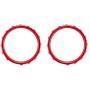eXtremeRate Matte Chrome Red Accent Rings Accessories for Xbox One Elite, Elite Series 2 Controller, Replacement Parts Profile Switch Buttons for Xbox One Elite Controller - Pack of 2