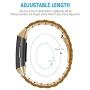 Shangpule Compatible for Fitbit Charge 3 / Fitbit Charge 4 / Fitbit Charge 3 SE Bands, Stainless Steel Metal Replacement Strap Wrist Band Compatible for Charge 3 Fitness Tracker Large Small (Gold)