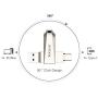 HYPOOK 32GB USB 3.0 Type C Dual Port Flash Drive Memory Stick Thumb Drive for Android Smartphones Tablets MacBook - 32GB