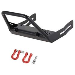 LAFEINA 1/10 Scale Metal Front Bumper with Shackles for 1:10 RC Crawler Car Axial SCX10 Upgrade Parts