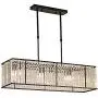 BAYCHEER Modern K9 Clear Crystal Rectangle Island Dining Room Chandelier Lighting Ceiling Light Fixture Pendant Hanging Lamp for Dining Room Bedroom Livingroom 3 Lights Black Finish BAYCHEER Modern K9 Clear Crystal Rectangle Island Dining Room Chandelier Lighting Ceiling Light Fixture Pendant Hanging Lamp for Dining Room Bedroom Livingroom 3 Lights Black Finish