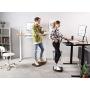Electric Stand up Desk Frame - FEZIBO Dual Motor and Cable Management Rack Height Adjustable Sit Stand Standing Desk Base Workstation, White (Frame Only)