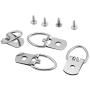 Youliang 50pcs Photo Frame Hook Silver Coarse Wire Single Hole Sling Picture Hangers Heavy Duty with Screws