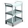 Rubbermaid Commercial Products Heavy Duty 3-Shelf Rolling Service/Utility/Push Cart, 200 lbs. Capacity, Platinum, for Foodservice/Restaurant/Cleaning (FG342488PLAT),White Rubbermaid Commercial Products Heavy Duty 3-Shelf Rolling Service/Utility/Push Cart, 200 lbs. Capacity, Platinum, for Foodservice/Restaurant/Cleaning (FG342488PLAT),White