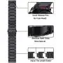 Kartice Bands Compatible with Galaxy Watch Active 2 44mm Bands Galaxy Watch 3 41mm Bands 20mm Solid Stainless Steel Metal Band for Galaxy Active 2 40mm Band (Black)