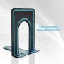 Umikk Bookends, Black Metal Nonskid Bookend Supports for Shelves Heavy Duty Books End, Office Book Stopper, 6 x 5 x 6 Inches, 6 Pieces (3 Pairs) (Black)