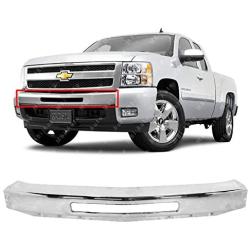 MBI AUTO - Chrome, Steel Front Bumper Impact Face Bar for 2007 2008 2009 2010 2011 2012 2013 Chevy Silverado 1500 Pickup 07-13, GM1002831