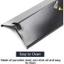 Hongso 15 Inch Porcelain Steel Grill Heat Plates Shield Replacement for Dyna-glo DGF510SSP, DGF510SSP-D, Uniflame GBC1059WB, Backyard BY12-084-029-98, BY15-101-001-02, 4-Pack Flame Tamers, PPA591