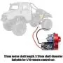 Drfeify RC Gearbox Metal Full Gearbox with 540 Motor 55T Upgrade Parts Compatible with Axial SCX 1/10 RC Car