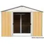 Arrow 10 x 8 Ironwood Galvanized Steel and Wood Panel Hybrid Outdoor Shed Kit, 10 x 8, Cream