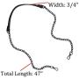 Craxoo Purse Chain Strap | Metal Replacement with Faux Leather for Crossbody Bag and Shoulder Handbag | 47 Inch Long, Smooth Black Gunmetal