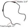 Craxoo Purse Chain Strap | Metal Replacement with Faux Leather for Crossbody Bag and Shoulder Handbag | 47 Inch Long, Smooth Black Gunmetal