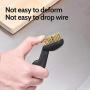 HOYIN 6PC Wire Scatch Brush Set, Zinc Platd and Brass Coated and Nylon Wire,3 and 5 Rows