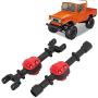 Dilwe Front Axle Housing, Metal Front Rear Axle Housing Accessory Part for MN90/ MN91/ MN45 RC Car Model( Black)