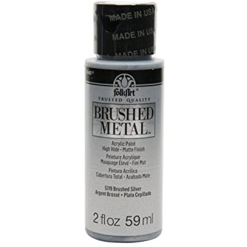 FolkArt Brushed Metal Paint in Assorted Colors (2 oz), Silver