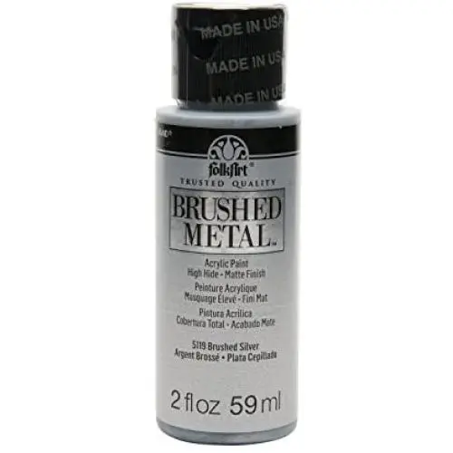 FolkArt Brushed Metal Paint in Assorted Colors (2 oz), Silver FolkArt Brushed Metal Paint in Assorted Colors (2 oz), Silver