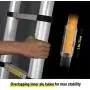 WolfWise Aluminum Telescopic Extension Multi-Purpose Ladder, 12.5FT, 330lbs Capacity