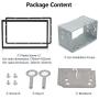 Universal Double DIN Installation Slot Metal Car Stereo Radio Mounting Frame 2DIN Universal Car Radio Adapter in-Dash Mounting Frame Complete Fitting Kit