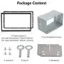 Universal Double DIN Installation Slot Metal Car Stereo Radio Mounting Frame 2DIN Universal Car Radio Adapter in-Dash Mounting Frame Complete Fitting Kit