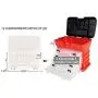 Storage and Toolbox- Durable Organizer Utility Box with 4 Compartments for Hardware, Fish Tackle, Beads, and More by Stalwart (Red) (75-3182A)