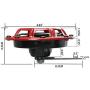 Novelbee 12V 110db Electric Super Horn with Bracket,High Tone and Low Tone Metal Twin Horn Kit for Boat,Car,Truck,Motorcycle (Red)